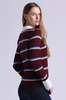 Minnie Rose Striped Polo Sweater - Thumbnail 2