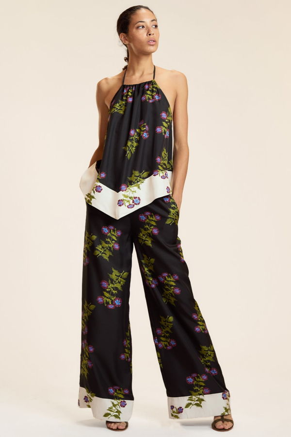 Cynthia Rowley Bon Voyage Pants - Black Floral