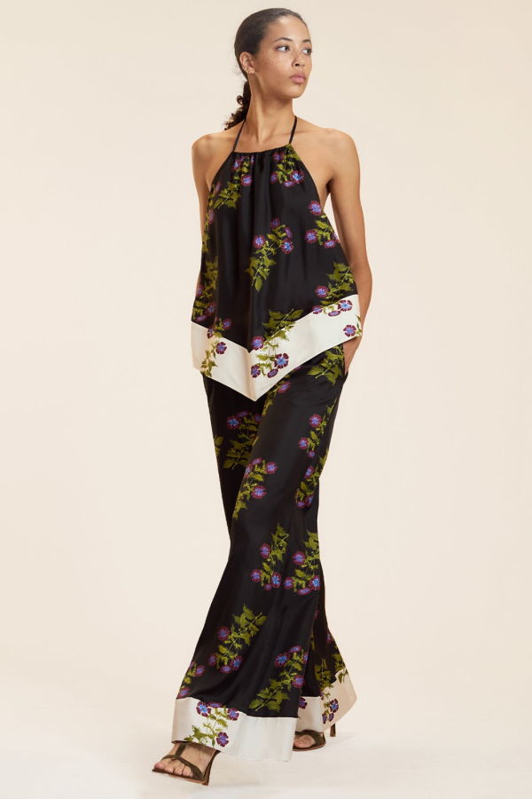 Cynthia Rowley Bon Voyage Pants - Black Floral
