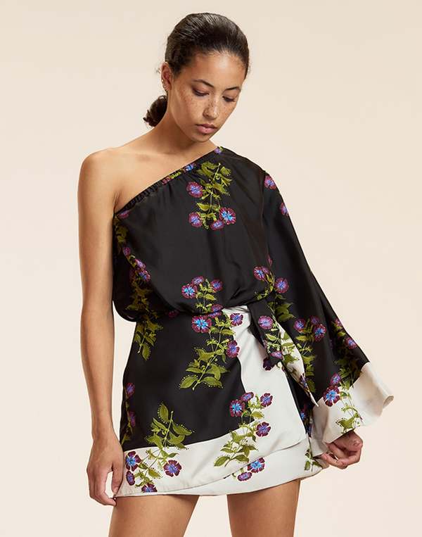 Cynthia Rowley Bon Voyage Silk Dress - BLKFL