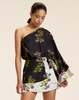 Cynthia Rowley Bon Voyage Silk Dress - BLKFL - Thumbnail 1