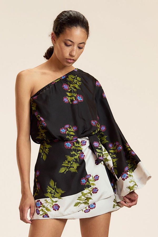Cynthia Rowley Bon Voyage Silk Dress - BLKFL