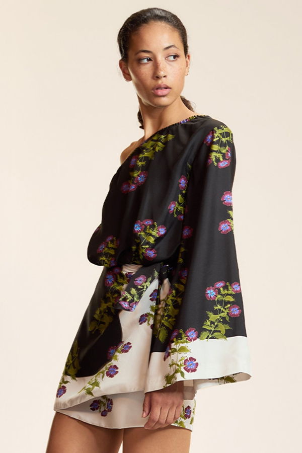 Cynthia Rowley Bon Voyage Silk Dress - BLKFL