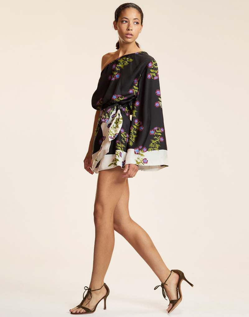 Cynthia Rowley Bon Voyage Silk Dress - BLKFL