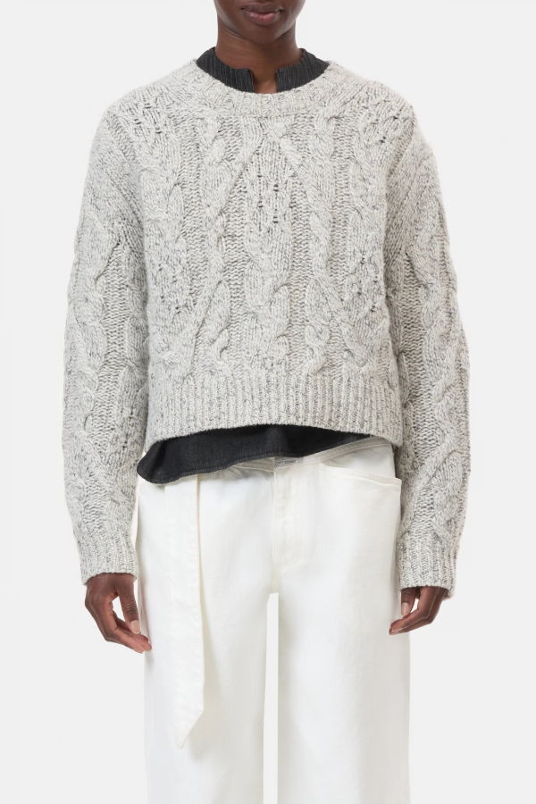 Closed Cable Knit Sweater - Shetland