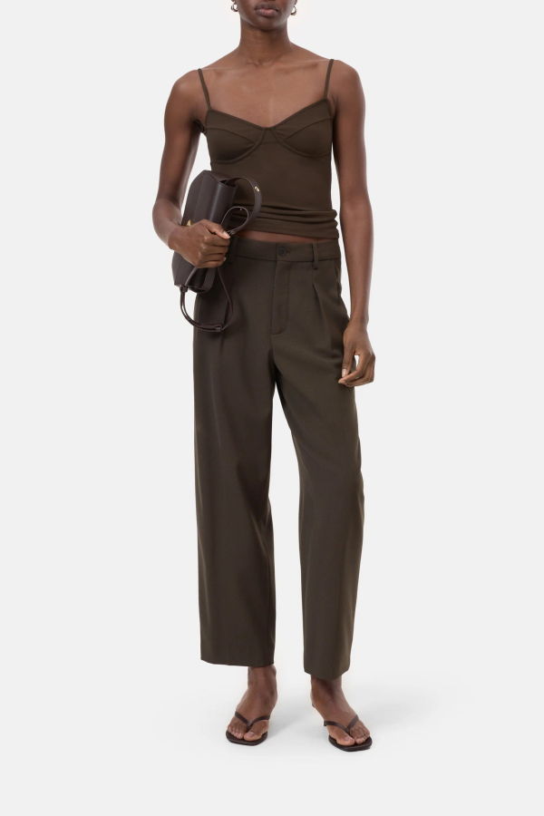 Closed Lingerie Top - Marsh Green