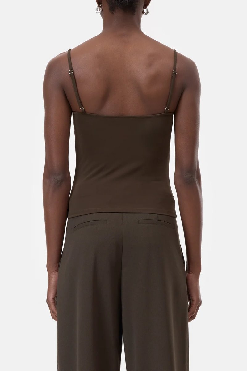 Closed Lingerie Top - Marsh Green