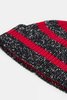 Closed Wool Blend Beanie - Charcoal & Red Stripe - Thumbnail 1