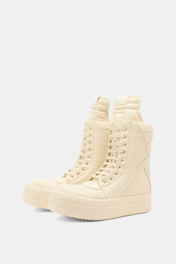 Rick Owens Mega Geobasket Boots - Off-White