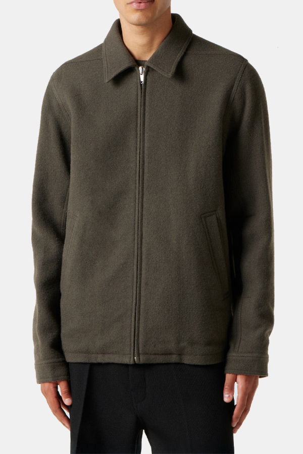 Rick Owens Olive Green Wool Jacket - Bosco