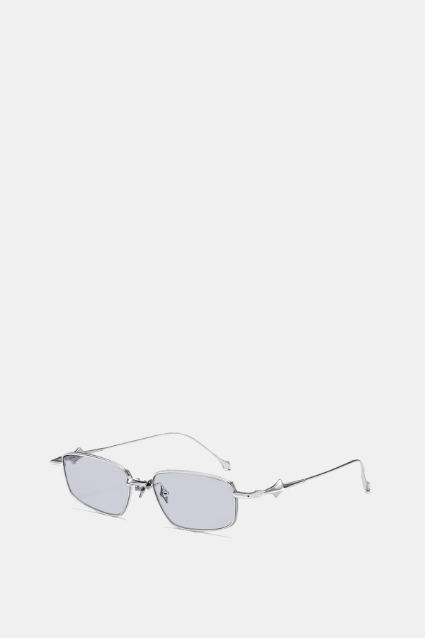 Gentle Monster Saga 02 Rectangular-Temple Sunglasses - Silver