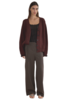 Deiji Studios Flounce Cardigan - Burgundy - Thumbnail 3