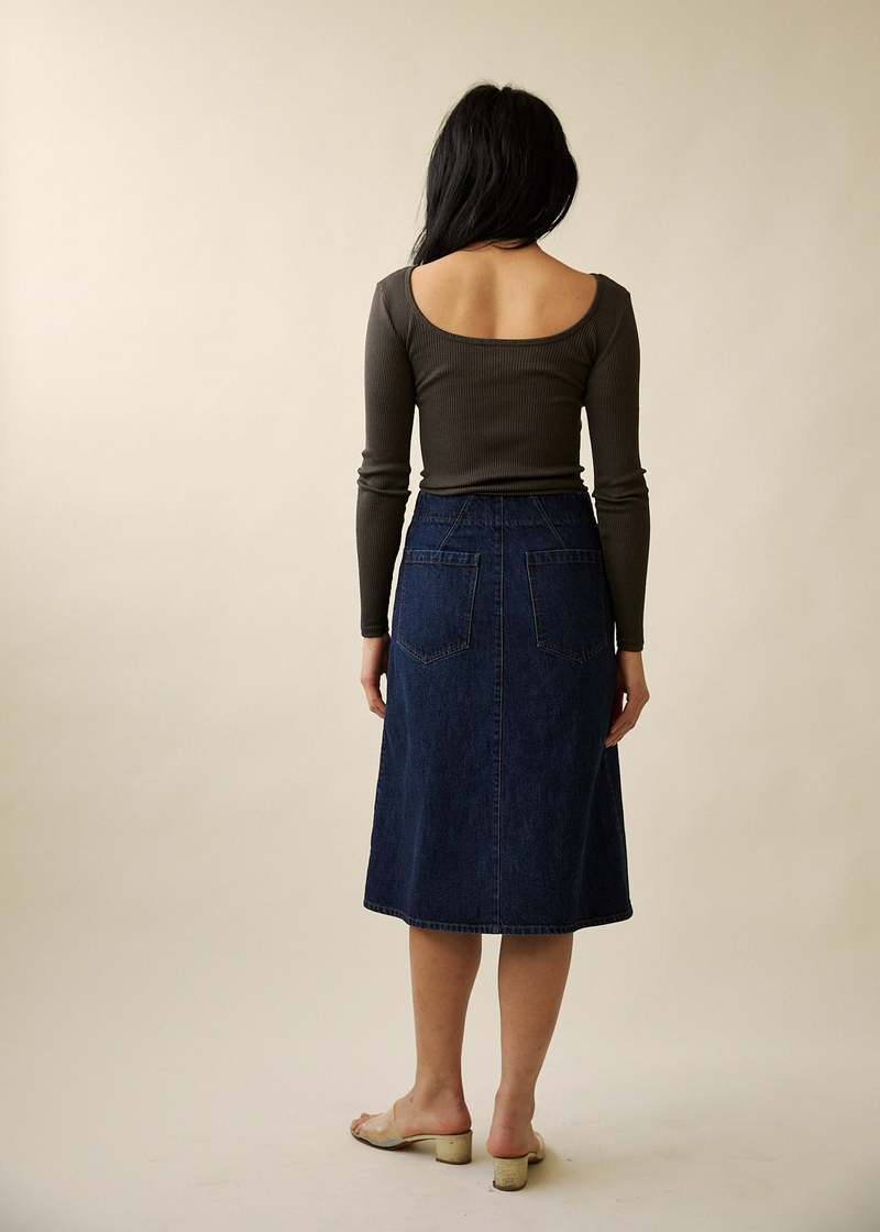 Penny Sage Ballerine Long Sleeve Top