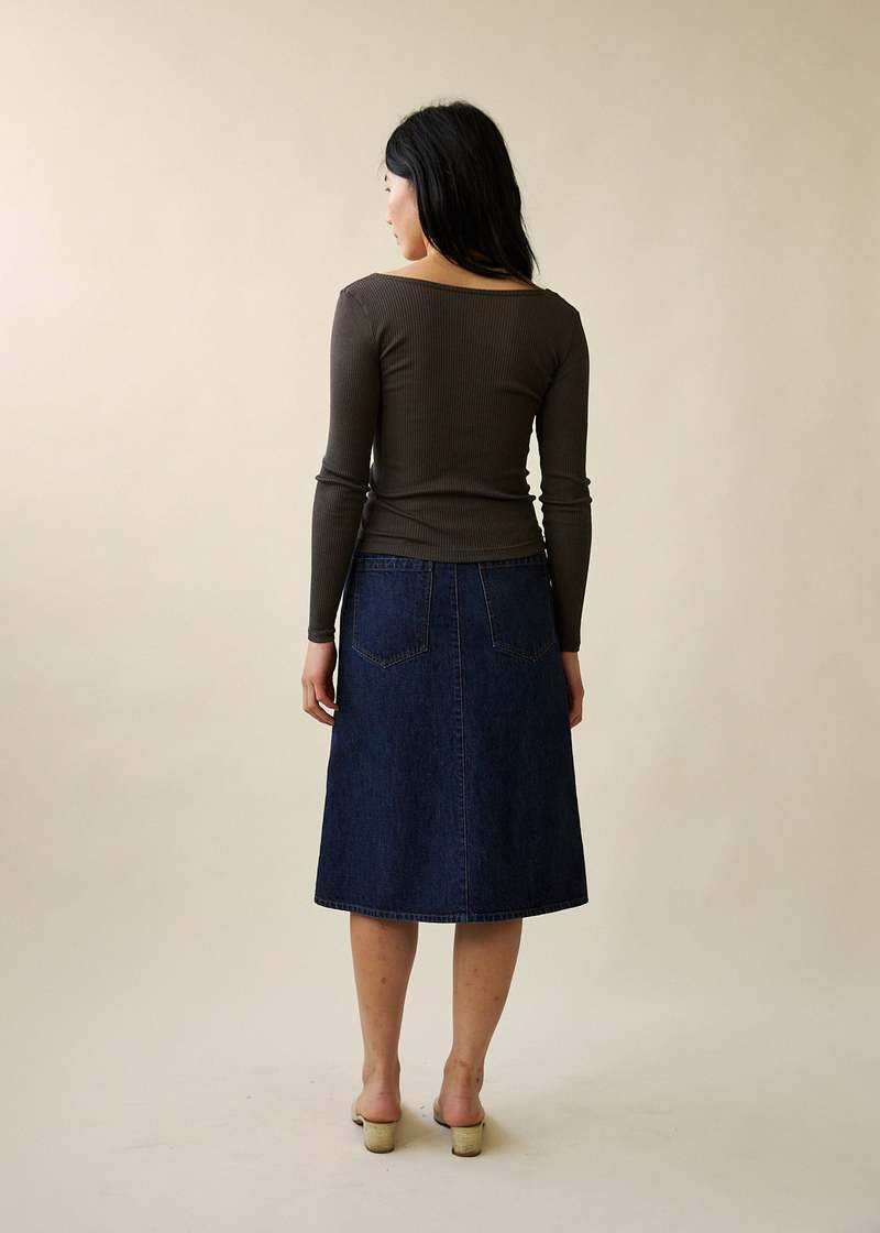 Penny Sage Ballerine Long Sleeve Top