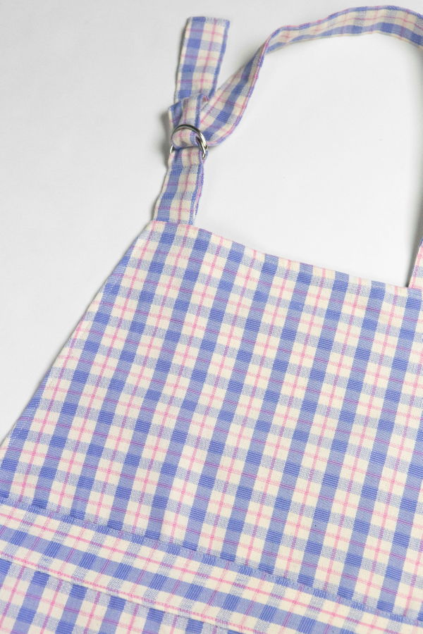 Archive New York Sofia Kitchen Apron - Sofia Periwinkle Plaid