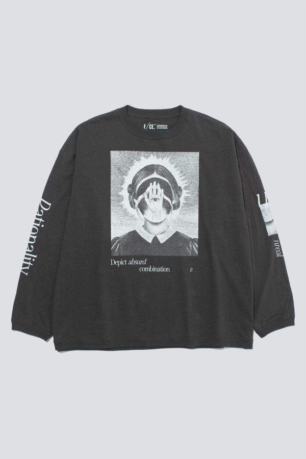 F/CE Charcoal Hidden Identity by M. Enomoto Long Sleeve Tee