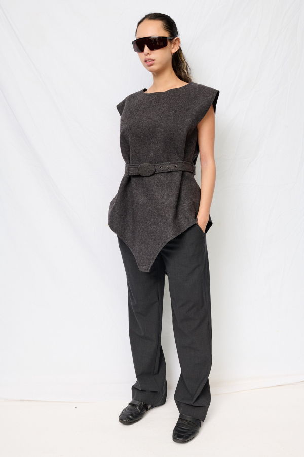 Fumika Uchida Felt Costume Bodysuit - Dark Grey