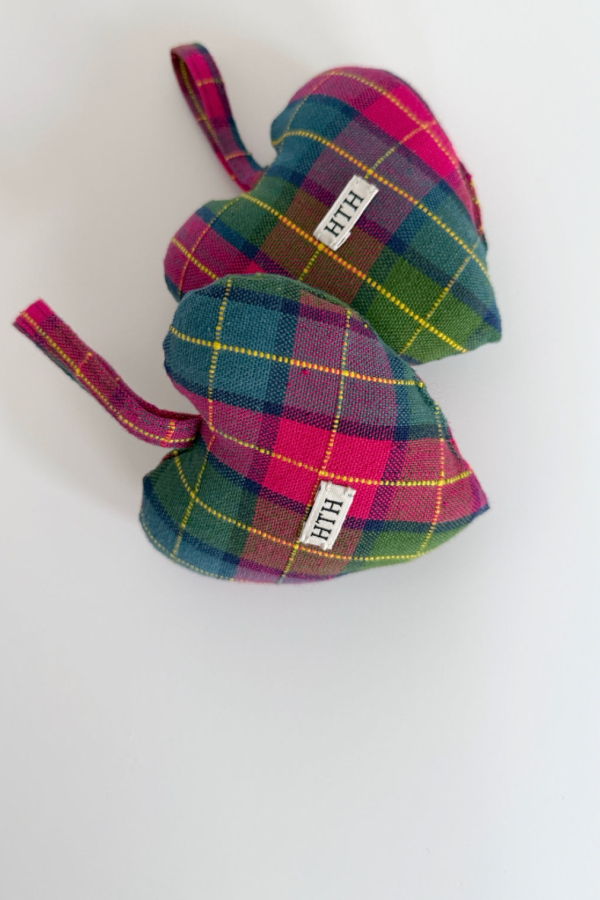 Heather Taylor Home Heart Ornament in Holly Plaid Ornament