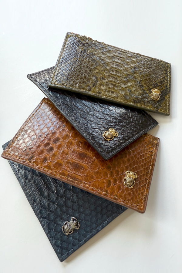 Claris Virot Helena Python Card Wallet