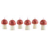 Meri Meri Set of 6 Mini Mushroom Candles - Red - Thumbnail 1