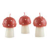 Meri Meri Set of 6 Mini Mushroom Candles - Red - Thumbnail 2