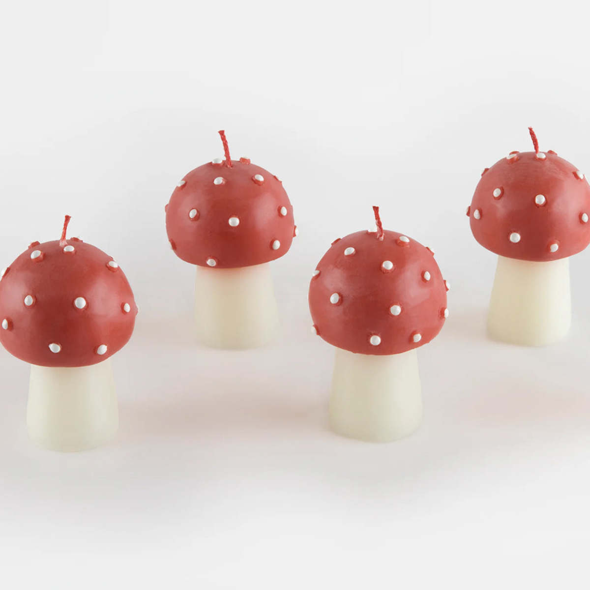 Meri Meri Set of 6 Mini Mushroom Candles - Red - Image 4 of 6
