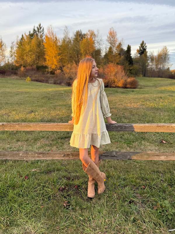 Piper&Cloth Fiona Dress - Blush Vine Stripe Piper&Cloth Fiona Dress - Blush Vine Stripe