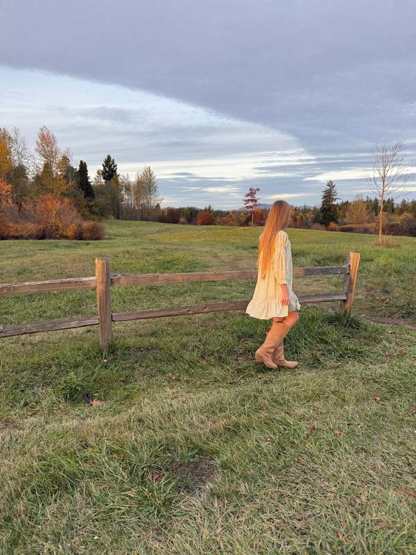 Piper&Cloth Fiona Dress - Blush Vine Stripe