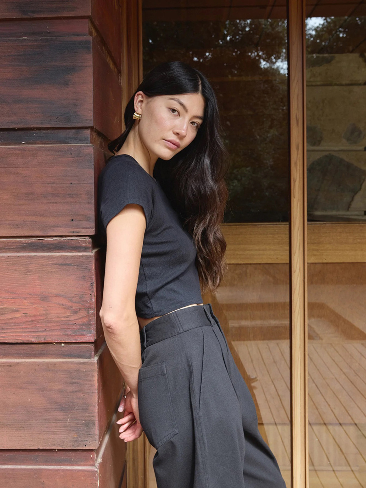 First Rite Crop Pointelle Tee - Image 4 of 5