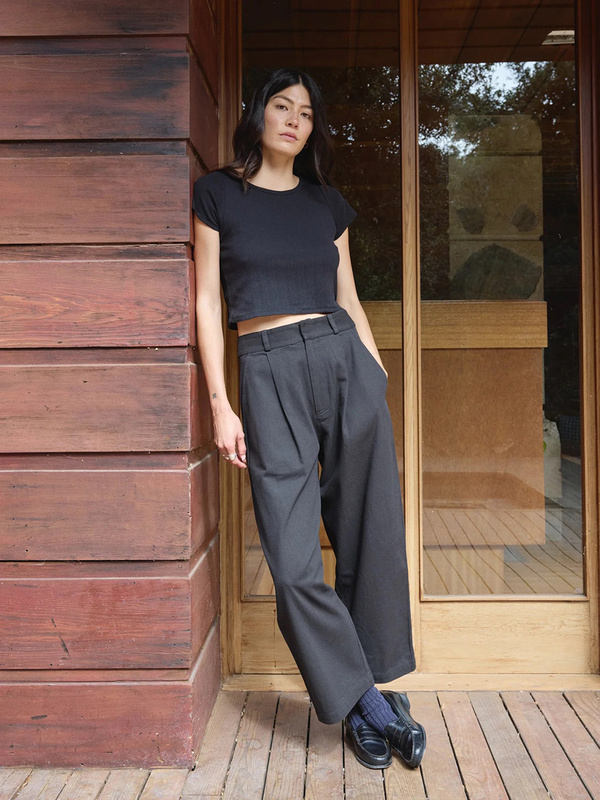 First Rite Crop Pointelle Tee