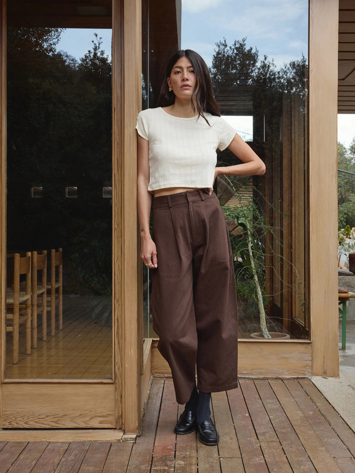 First Rite Crop Pointelle Tee - Image 3 of 4