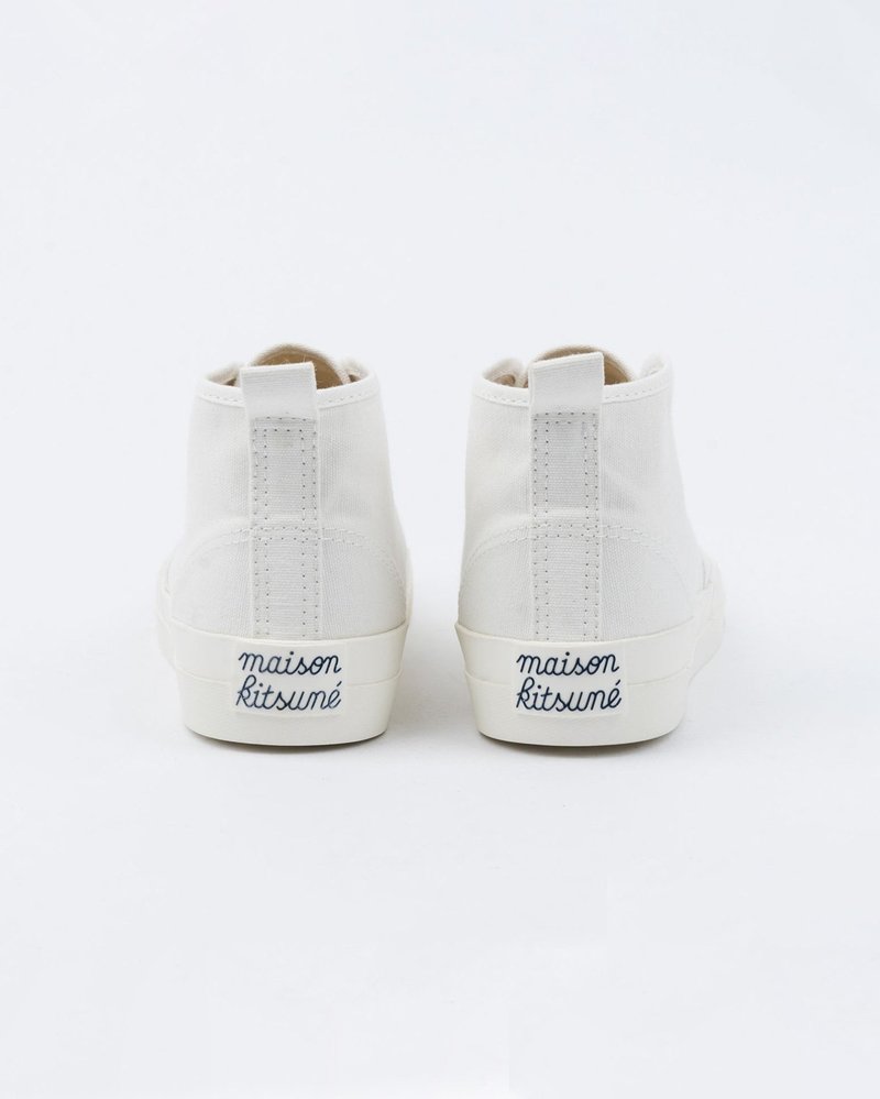 Maison Kitsune Canvas High Top Sneakers - White