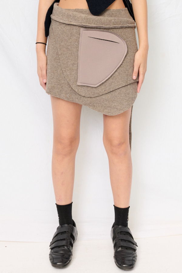 Ottolinger Stone Grey Scuba Skirt
