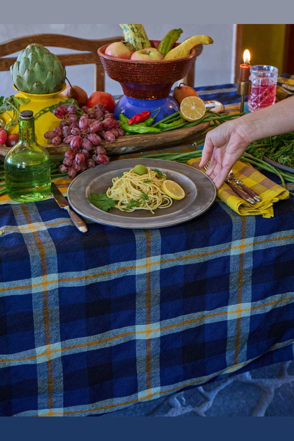 All Roads Charleston Plaid Tablecloth