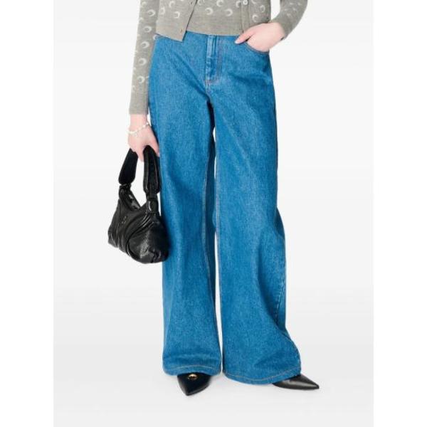 MARINE SERRE Denim Pants - Blue
