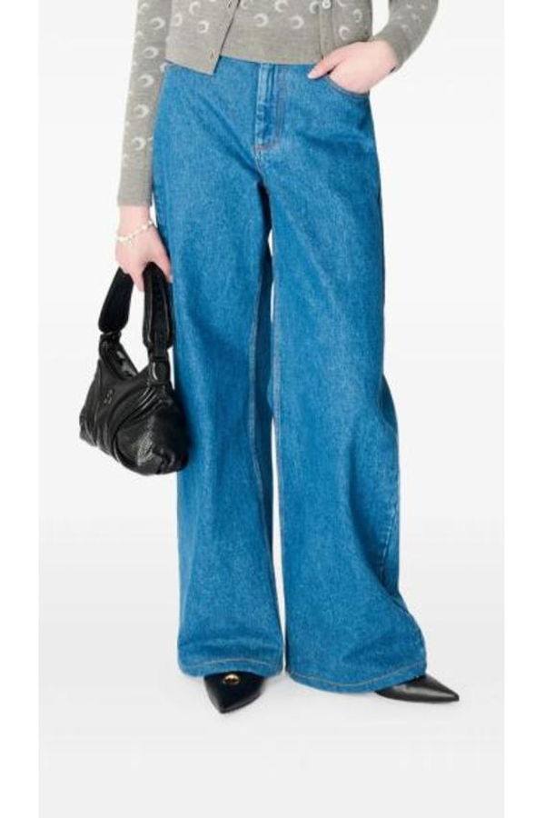 MARINE SERRE Denim Pants - Blue