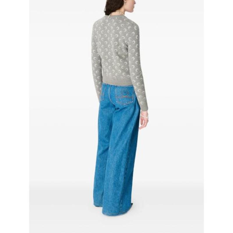 MARINE SERRE Denim Pants - Blue