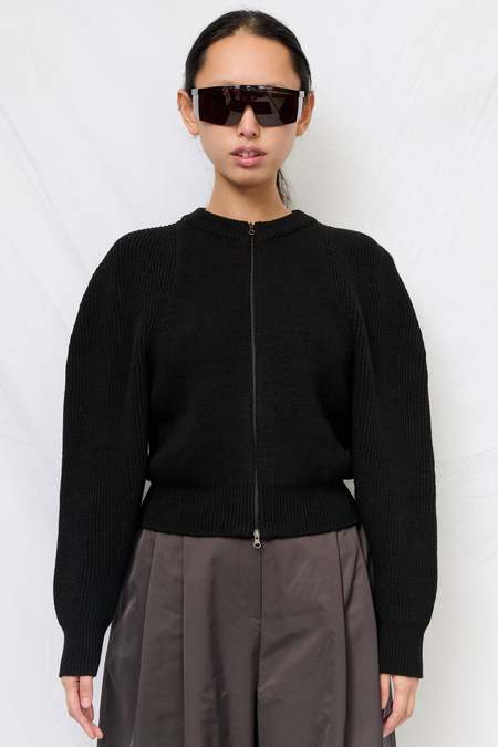 AMOMENTO Wholegarment Sheer Cardigan - Gray | Garmentory AMOMENTO Wholegarment Sheer Cardigan - Gray | Garmentory