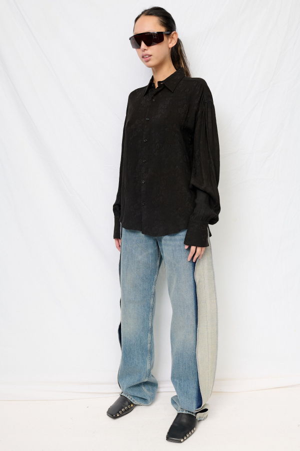 Adyela Black Floral Arc Shirt