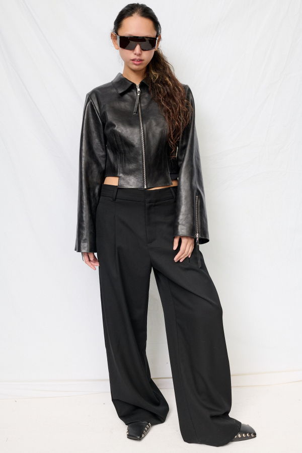 Jovana Markovic Black Kamen Leather Jacket