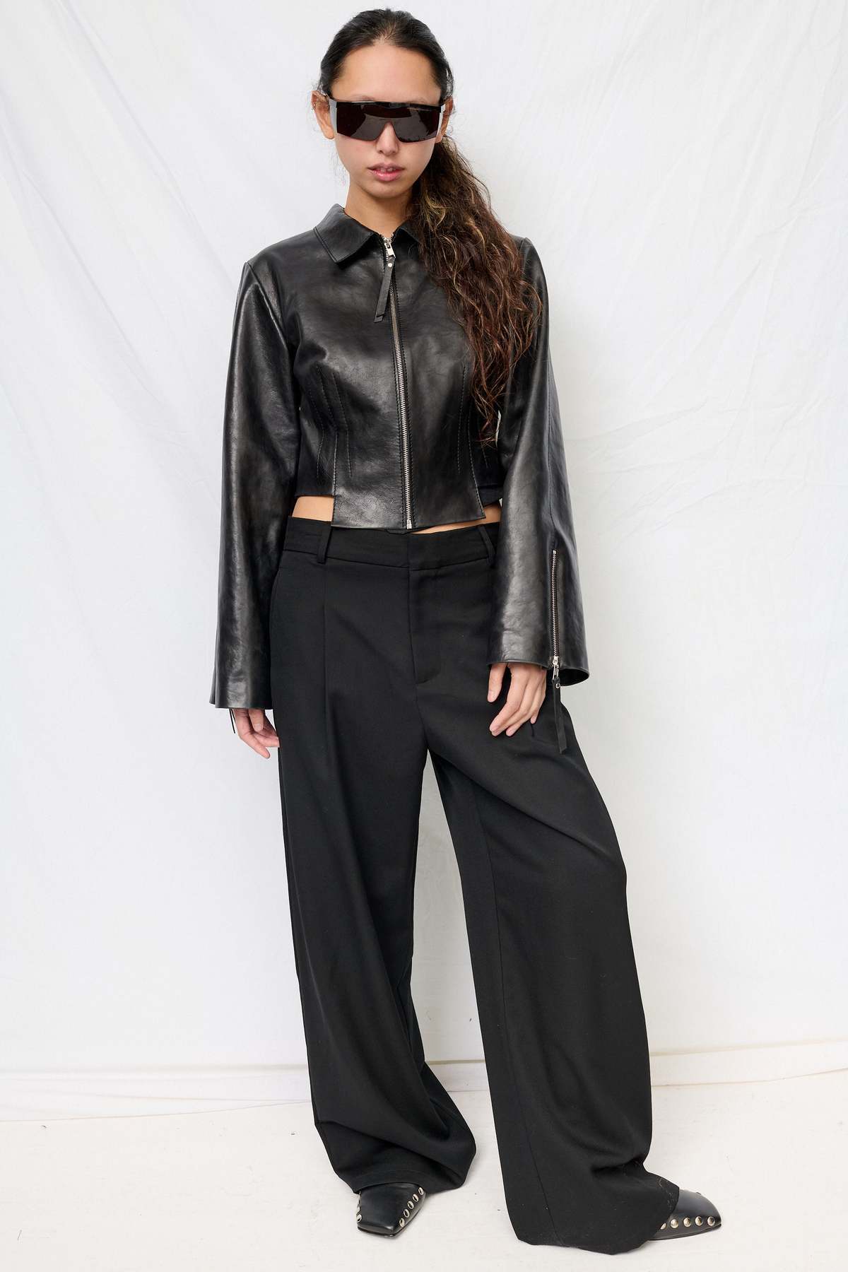 Jovana Markovic Black Kamen Leather Jacket - Image 1 of 8