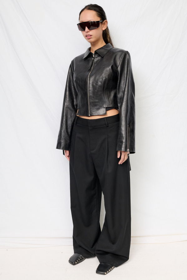 Jovana Markovic Black Kamen Leather Jacket