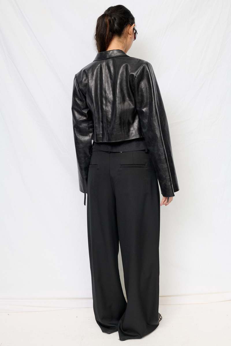 Jovana Markovic Black Kamen Leather Jacket