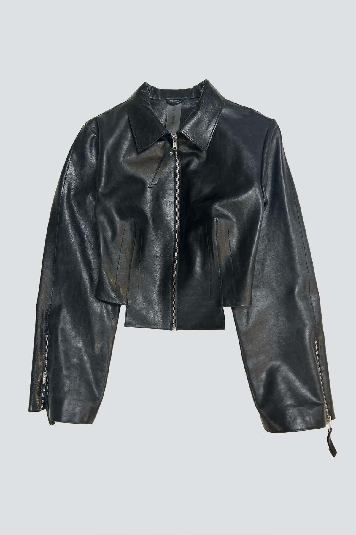 Jovana Markovic Black Kamen Leather Jacket - Image 5 of 8