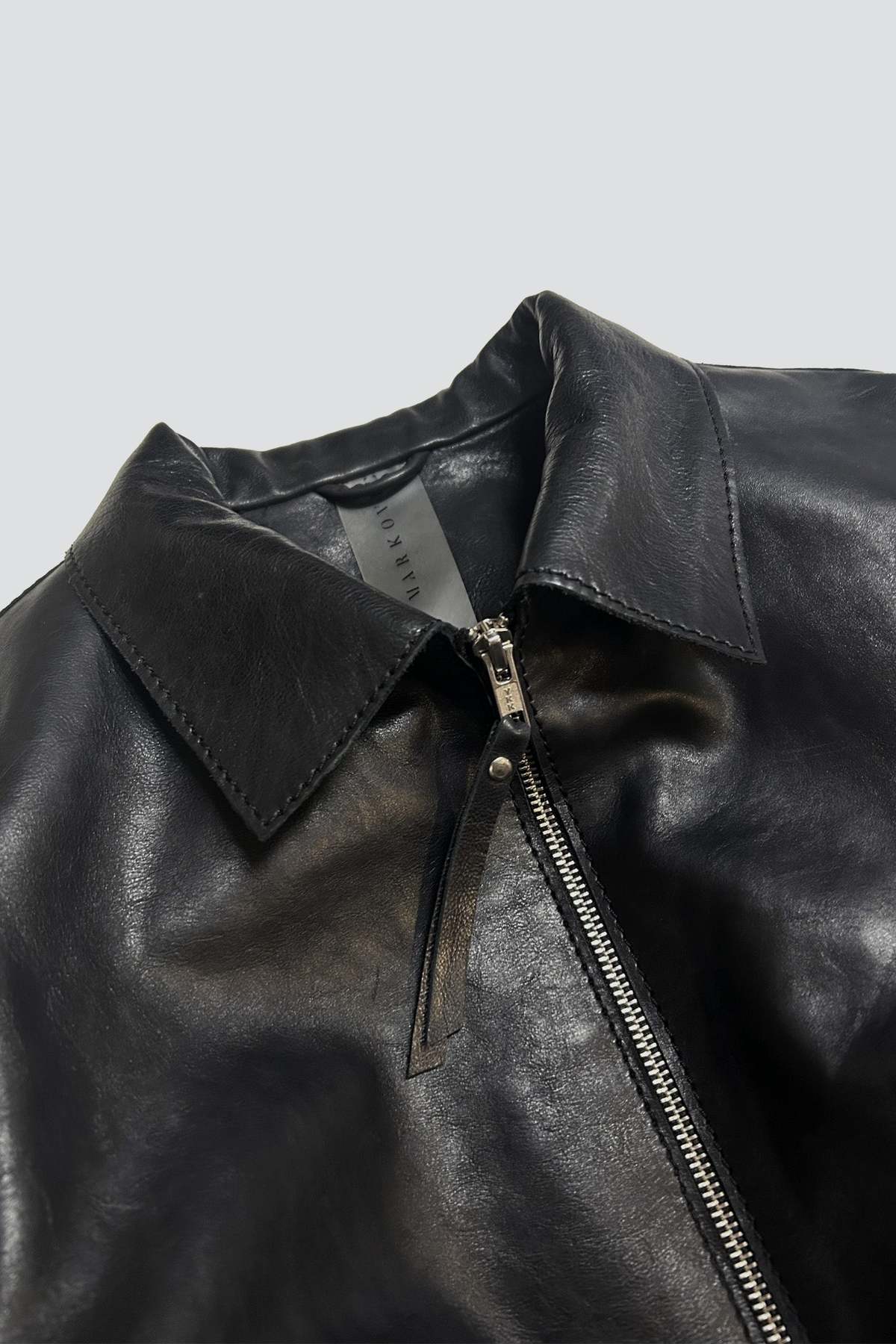 Jovana Markovic Black Kamen Leather Jacket - Image 8 of 8