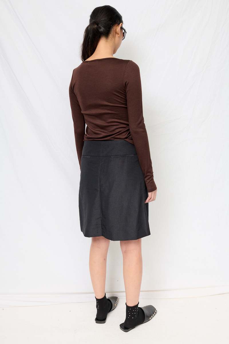 Permanent Vacation Brown Connection Wool Top