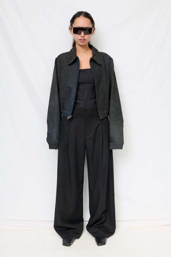 Assembly Dirty Indigo Denim Shrunken Zip Jacket