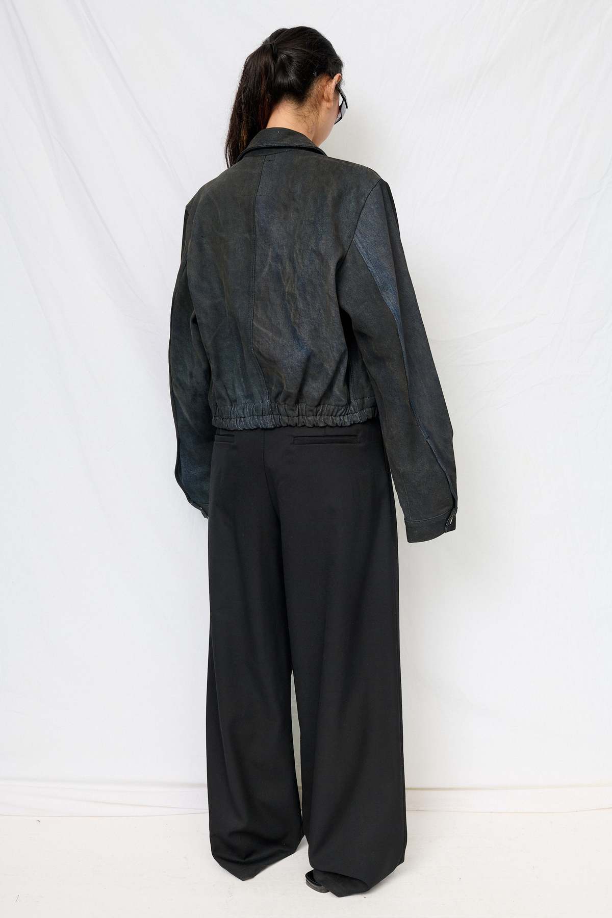 Assembly Dirty Indigo Denim Shrunken Zip Jacket - Image 4 of 4