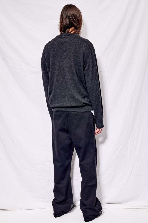Batoner Melange Black Innocent Cashmere Crewneck | Garmentory