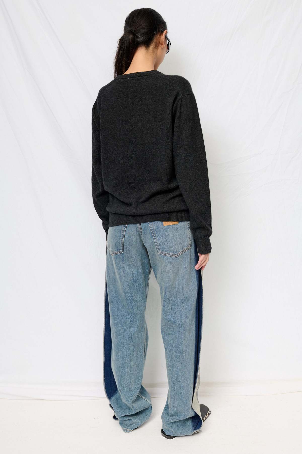 Batoner Melange Black Innocent Cashmere Crewneck | Garmentory